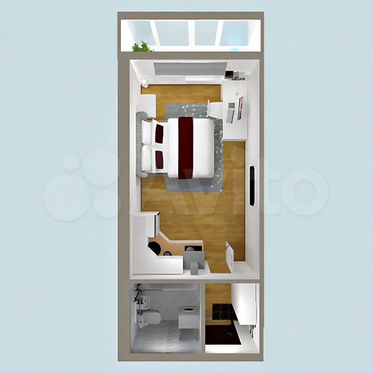 Квартира-студия, 25,7 м², 2/3 эт.