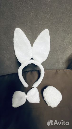 Набор зайчик (ушки, хвост, бант) в садик