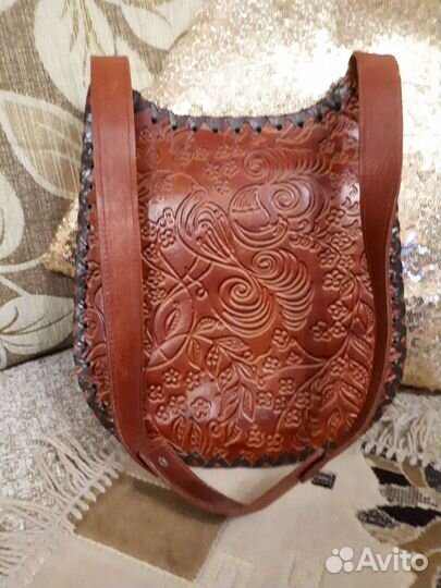 Сумка планшет из натуральной кожи