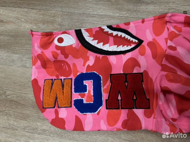 Зип худи the bathing ape розовое