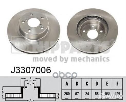 J3307006 Диск тормозной subaru impreza 1.6-2.0