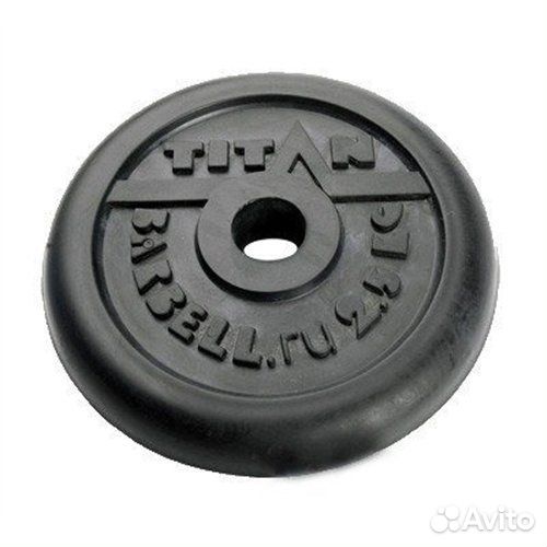 Диск блин для штанги обрезиненный 2,5кг titan