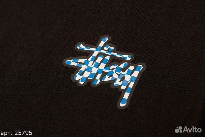 Футболка Stussy blue cross Чёрная