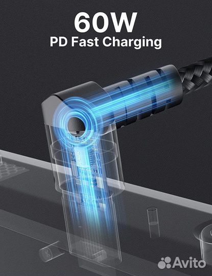 Кабель Jsaux (60W) для быстрой зарядки Steam Deck