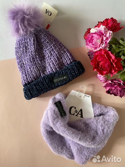 Новые шапочки и снуд C&A д/д 4-8 лет