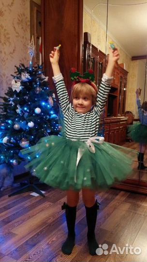 Новогодний костюм елочки 110 116
