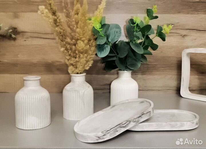 Ваза ручной работы из гипса