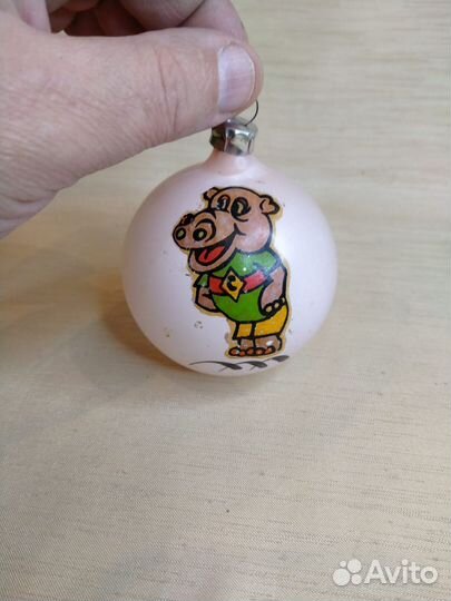 Ёлочный шар Бегемот/бегемотик Спартак