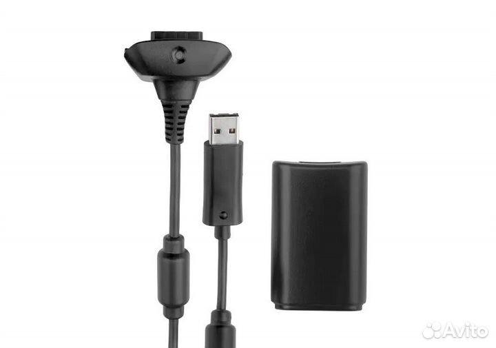 Набор для подзарядки контроллера 2 in 1 Play & Charge Kit 4800mAh для Xbox 360 (черный)