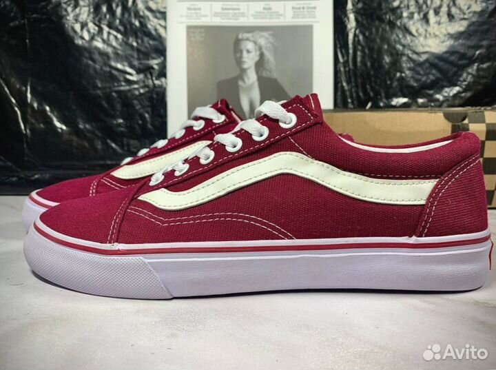 Кеды мужские vans красные