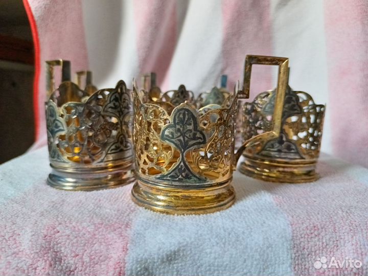 Подстаканники СССР Кубачи серебро