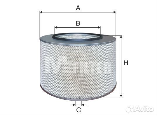 A808 фильтр воздушный 318.2-420/254.5 MB Actro