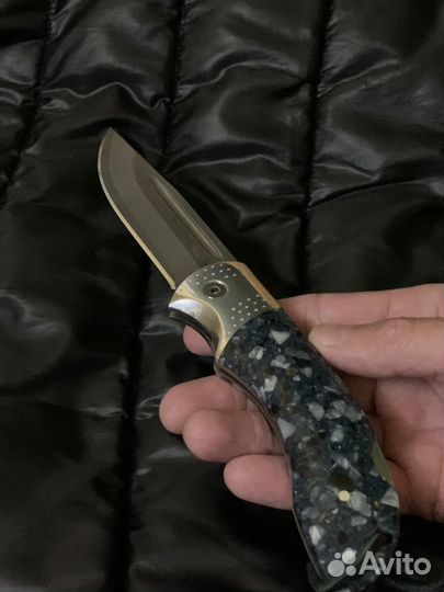 Нож складной сталь Булат. Ручной работы