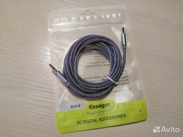 AUX кабель Jack 3.5 mm (m) / 2 m