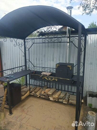Мангал с крышей