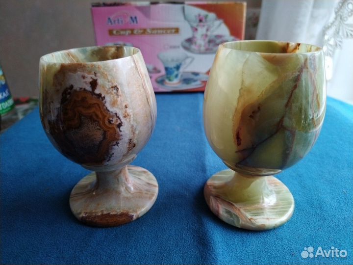 Кофейные чашки рюмки из оникса армуды и др