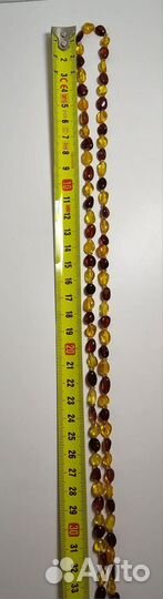 Цепочка для очков из янтаря