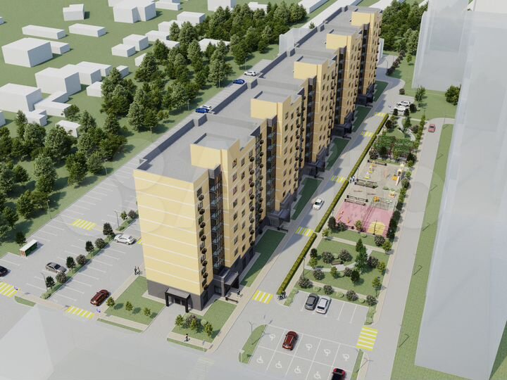 2-к. квартира, 68,9 м², 1/9 эт.