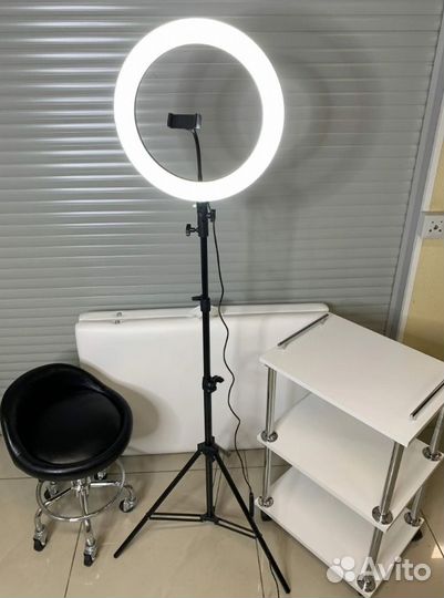 Кольцевая селфи лампа 30см новая