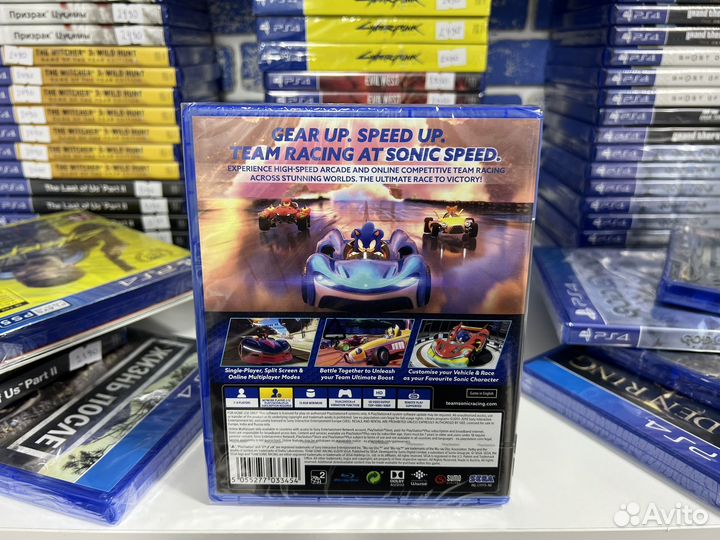Диск Team Sonic Racing PS4 / Новый