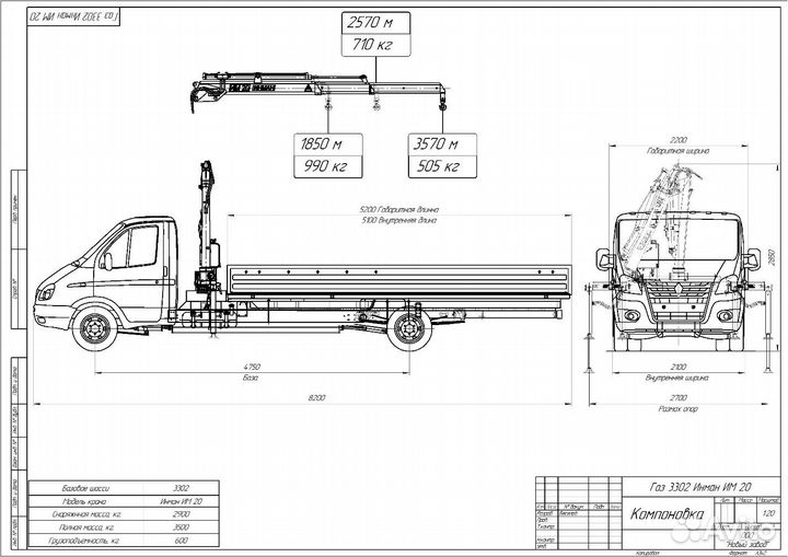 ГАЗ 3302 с КМУ, 2024
