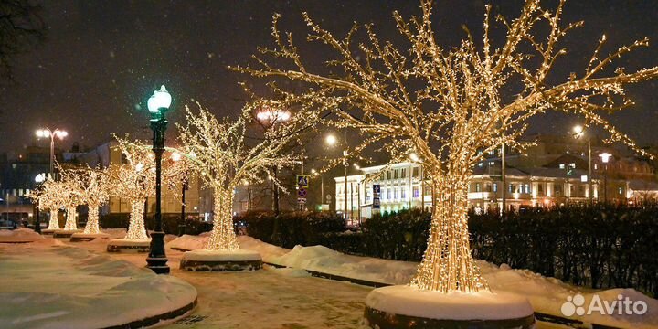 Большое LED Дерево.Светящиеся фигуры новогодние