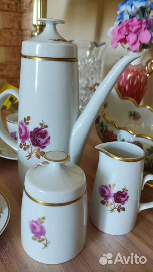 Фарфоровый кофейный сервиз Lichte, ГДР (Германия)