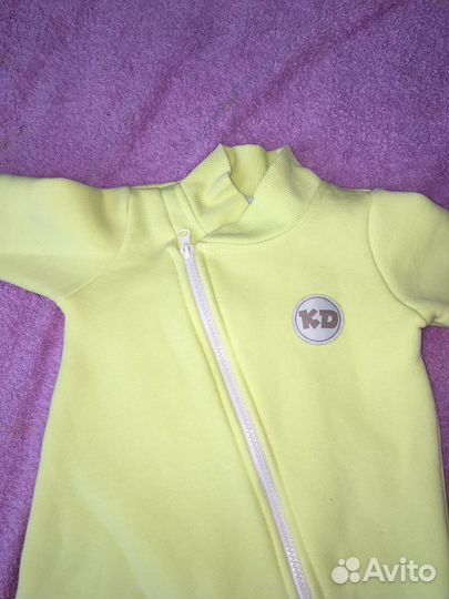 Комбинезон из футера с начесом 62-68