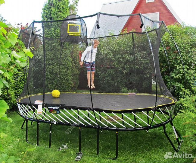 Батут SpringfreeO77 H с корзиной для мяча