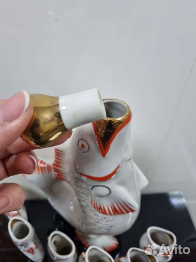 Рыба Ликёрница,графин,штоф (зхк) 1970гг,выс 26см