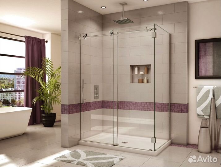 Стеклянная душевая кабина