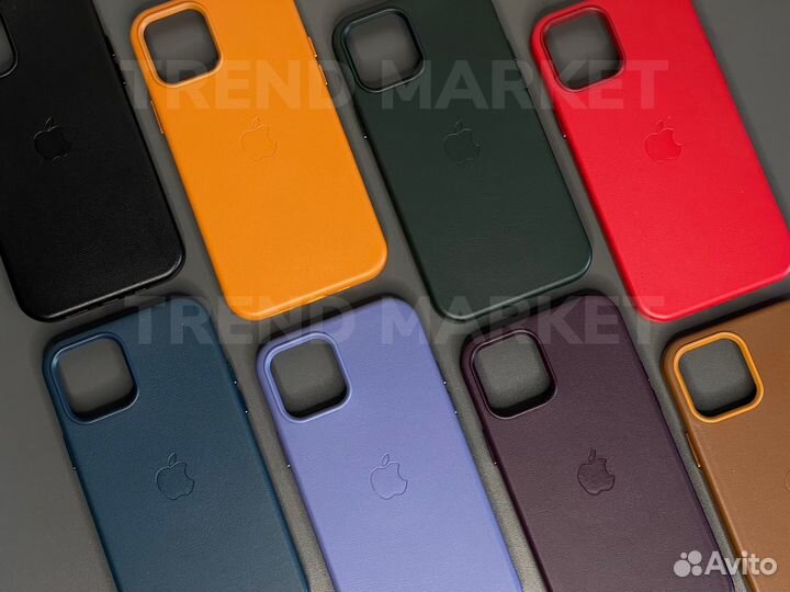 Чехол кожаный MagSafe iPhone 12 / 13 / pro