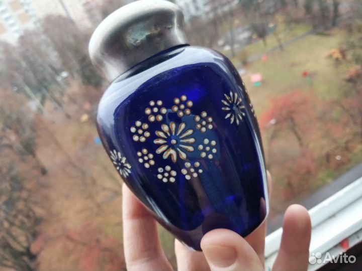 Цветное стекло винтаж СССР чайница