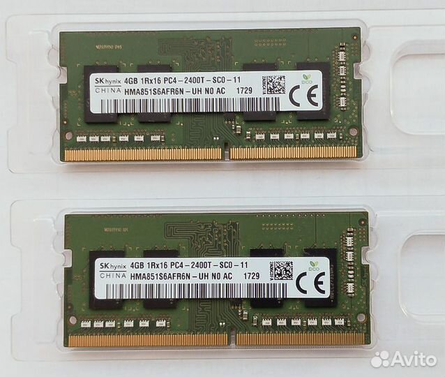 DDR4 sodimm 2x4Gb