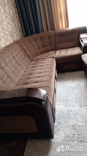 Угловой диван с креслами бу