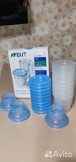 Контейнеры для хранения грудного молока Avent