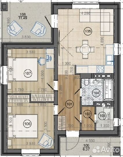 Проект одноэтажного дома из газоблока