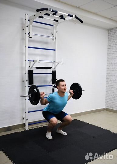 Шведская стенка 4в1 синие перекладины