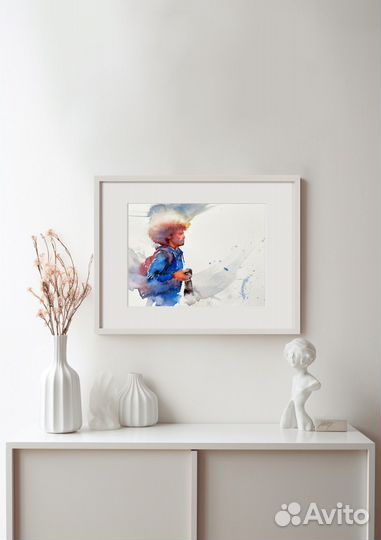 Картина акварель портрет