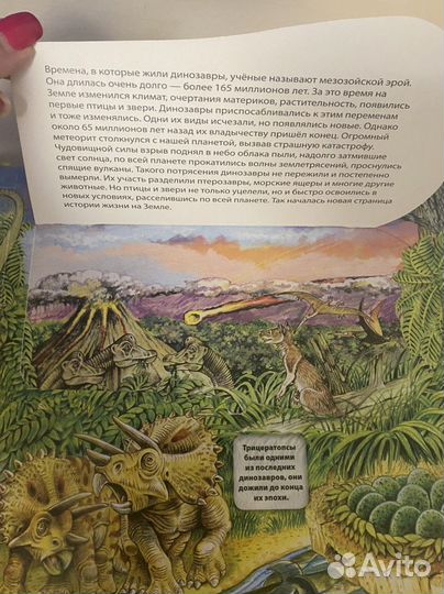 Динозавры детская энциклопедия с окошками