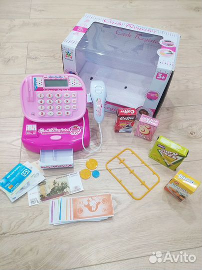 Касса игрушечная кассовый аппарат на батарейках