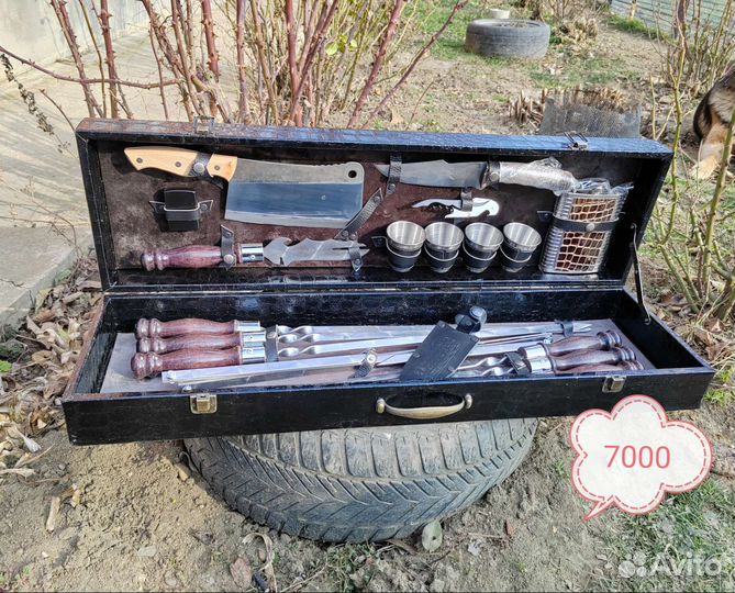 Шашлычный набор. Подарочный набор шампуров