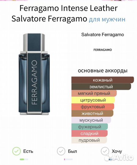 Salvatore Ferragamo Intense Leather 100 мл