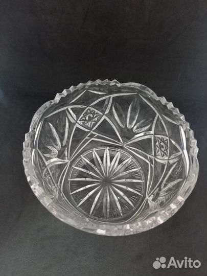 Хрустальная ваза, Салатник. Конфетница. СССР. Крас