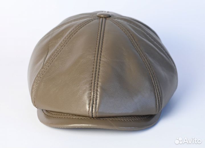 Кепка кожаная восьмиклинка