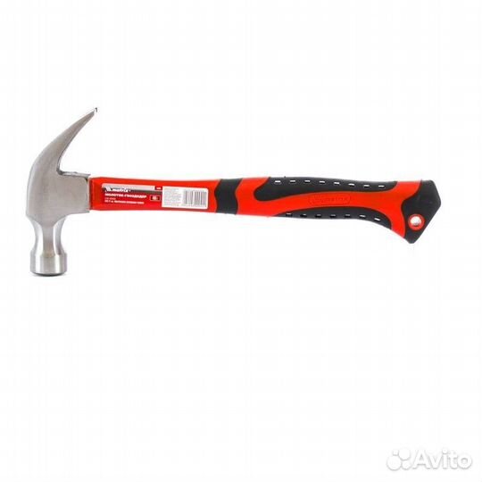 Молоток-гвоздодер, 450 г, боек 27 мм, фибергласова