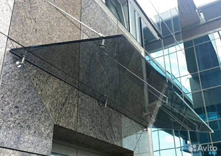 Стеклянные козырьки