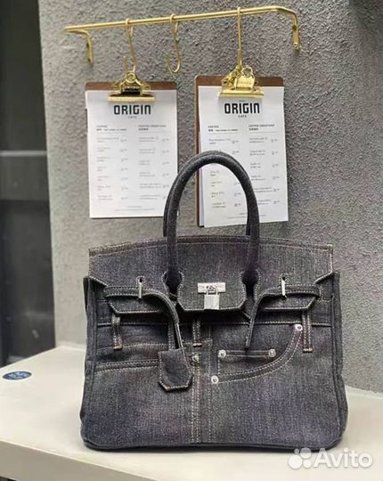 Сумка Hermes Birkin 35 джинсовая