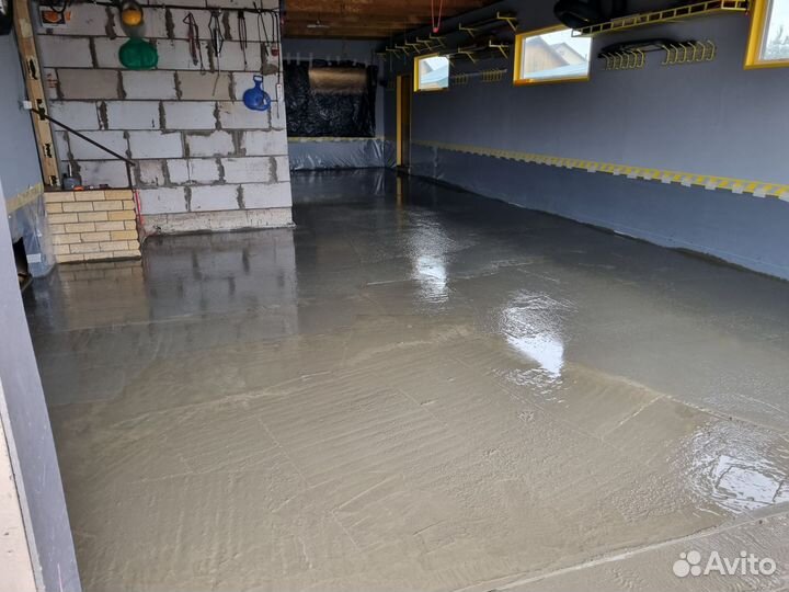 Затирка бетонных полов вертолетом