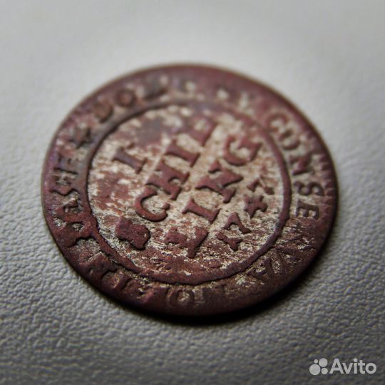 Швейцария Цюрих серебярный 1 шиллинг 1747 года